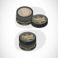 Pomade package. close and open -