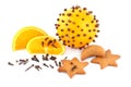 Pomander and gingerbreads in the form of stars Royalty Free Stock Photo