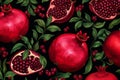 Pomegranate background. Generate Ai