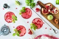 Pomegranate Basil Martinis or Gin Smash Cocktails