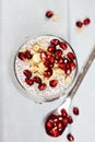 Pomegranate and Chia Seed Parfait Royalty Free Stock Photo