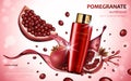 Pomegranate cream ads Royalty Free Stock Photo