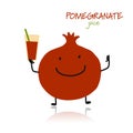 Pomegranate, cute character for your design