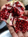 Pomegranate a fresh fruit and veggies for Good health Royalty Free Stock Photo