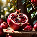 Pomegranate fresh raw organic fruit