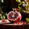 Pomegranate fresh raw organic fruit