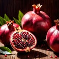 Pomegranate fresh raw organic fruit