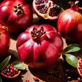 Pomegranate fresh raw organic fruit