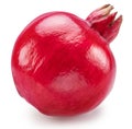 Pomegranate fruit isolated on a white background. Clipping path. Stacking focus, maximum detail Royalty Free Stock Photo
