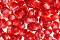 Pomegranate fruit seeds, macro background