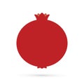 Pomegranate fruit sign graphic vector. Royalty Free Stock Photo