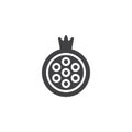 Pomegranate fruit vector icon