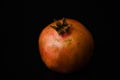 Pomegranate fruit on black background