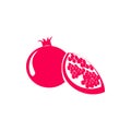 Pomegranate or garnet icon, simple style