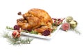 Pomegranate Glazed Roasted Turkey on White