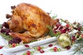 Pomegranate Glazed Roasted Turkey on White