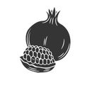 Pomegranate glyph icon