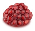 Pomegranate grains isolated on a white.