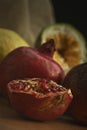 Pomegranate halved Royalty Free Stock Photo