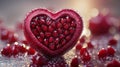 Pomegranate Heart Shaped Fruit Seeds Romance Royalty Free Stock Photo
