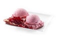 Pomegranate ice cream Royalty Free Stock Photo