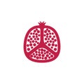 Pomegranate icon, simple design, Pomegranate icon clip art.