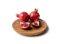 Pomegranate Isolated, Red Ripe Fruit, Fresh Sweet Organic Pomegranates Royalty Free Stock Photo