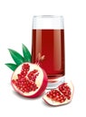 Pomegranate juice illustration