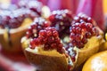 Pomegranate Juice. Peeled pomegranate fruit for juicing