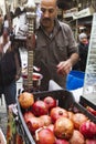 A pomegranate juice vendor in Damascus Royalty Free Stock Photo