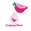 Pomegranate Logo Royalty Free Stock Photo