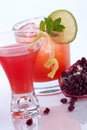 Pomegranate martini and Mojito Royalty Free Stock Photo