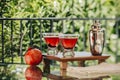 Pomegranate martinis Royalty Free Stock Photo