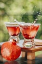 Pomegranate martinis Royalty Free Stock Photo