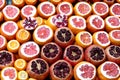 Pomegranate, orange and grapefruit at The Street Market in Istanbul Royalty Free Stock Photo