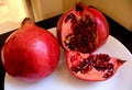 Pomegranate partially cut