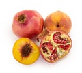 Pomegranate, peach