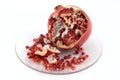 Pomegranate on a plate