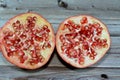 The pomegranate (Punica granatum), a fruit-bearing deciduous shrub in the family Lythraceae, subfamily Punicoideae