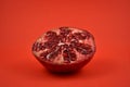 Half pomegranate stock images