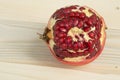 Pomegranate red healthy antioxident closeup agriculture fruit Royalty Free Stock Photo