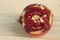 Pomegranate red healthy antioxident closeup agriculture fruit Royalty Free Stock Photo