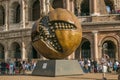 Pomegranate sculpture of Giuseppe Carta in front of the Colosseum in Rome, Lazio