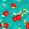 Pomegranate seamless pattern