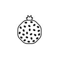 pomegranate section outline icon. Element of fruits icon. Thin line icon for website design and development, app development. Royalty Free Stock Photo