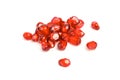Pomegranate seed pile isolated on white background cutout Royalty Free Stock Photo