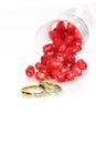 Pomegranate seeds and marriage rings