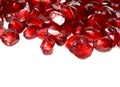 Pomegranate seeds on a white background Royalty Free Stock Photo