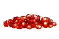 Pomegranate seeds on a white background Royalty Free Stock Photo