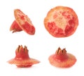 Pomegranate skin's top isolated Royalty Free Stock Photo